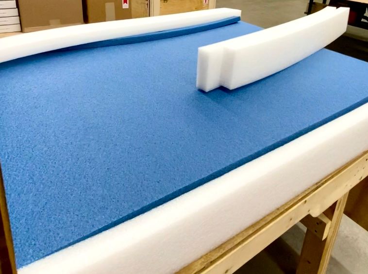 2” polyethylene foam, some cut into planks