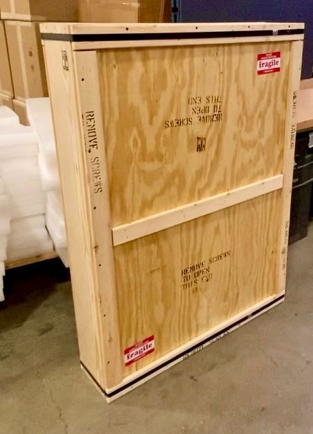 The finished plywood crate