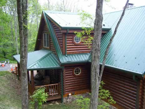House With Dark Green Roof Side View – Boone, NC – A Brush Above Painting