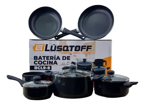 BATERÍA DE COCINA 9 PIEZAS