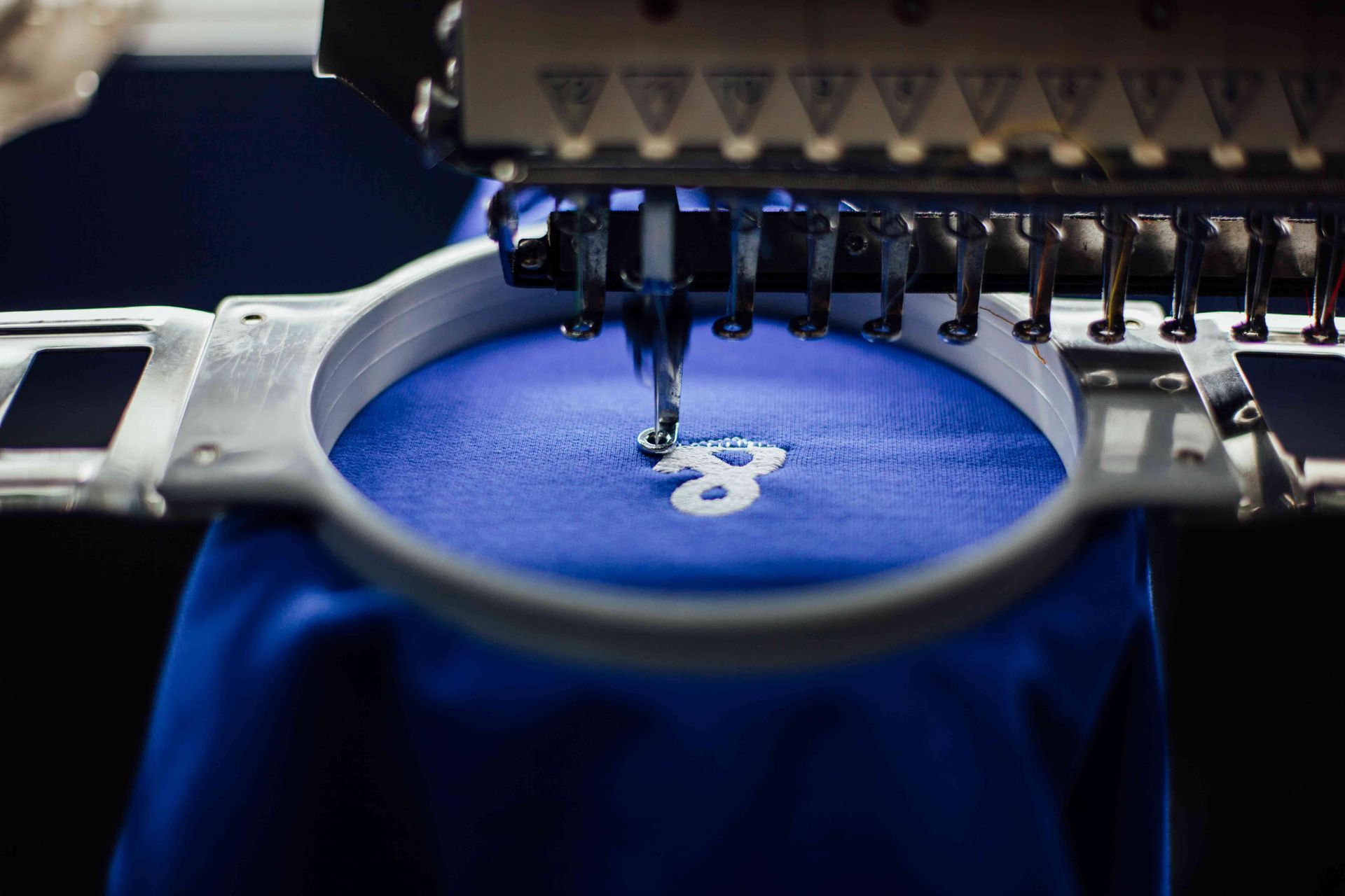 Close Up Of Embroidery Machine — Newburgh, IN — Castle Spirit Wear