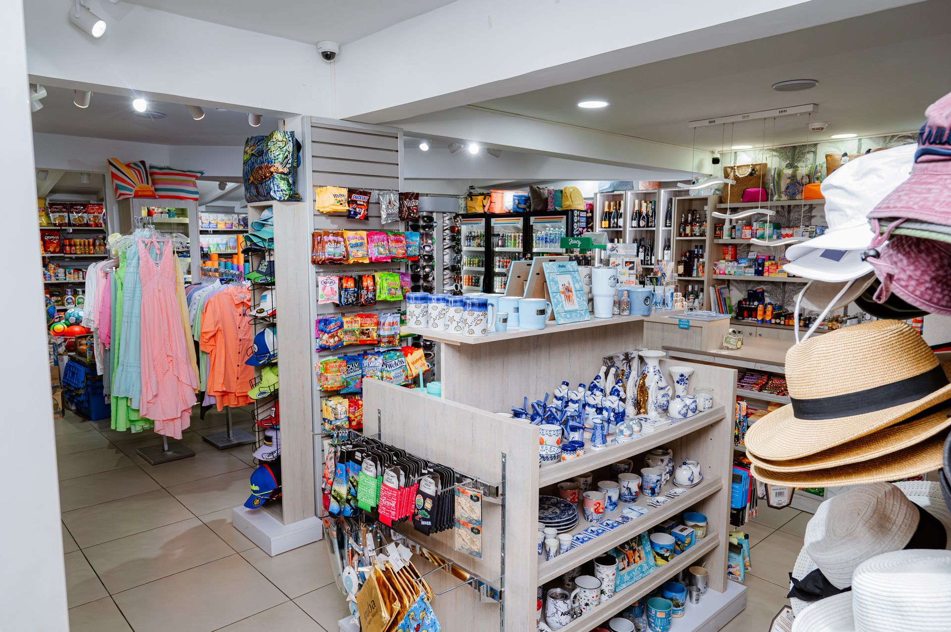 A store filled with lots of clothes and water toys.