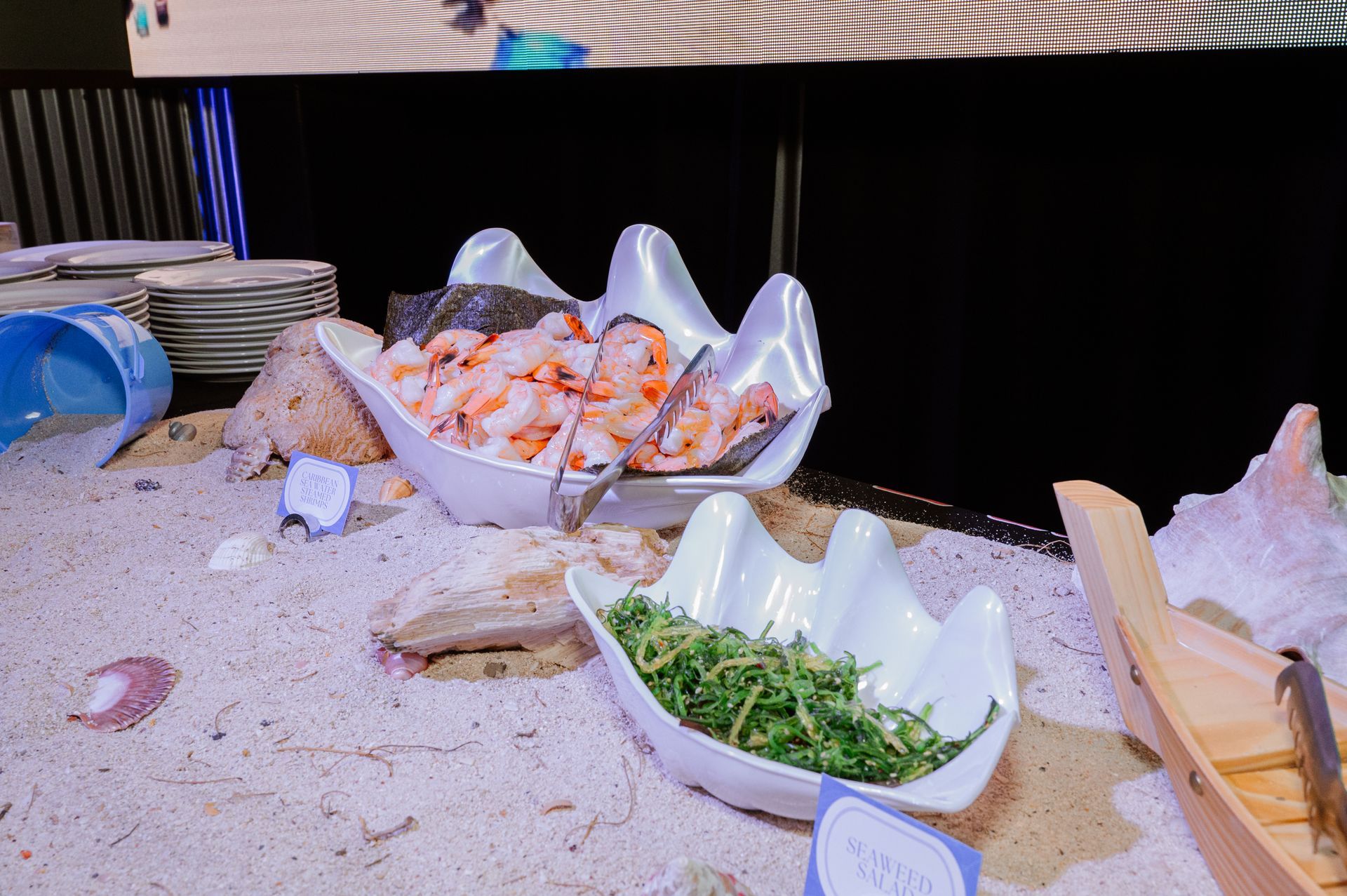 There are many different types of food on the table.