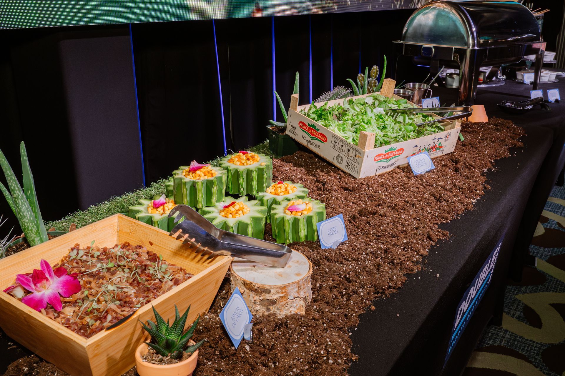 There are many different types of food on the table.