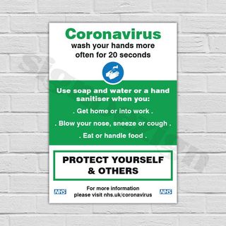 COVID-19 coronavirus signage protection ppe warnings