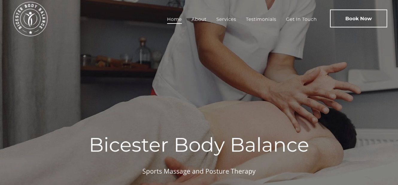 Bicester Body Balance Website Screen Shot