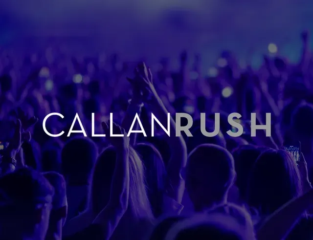 A crowd of people at a callan rush concert