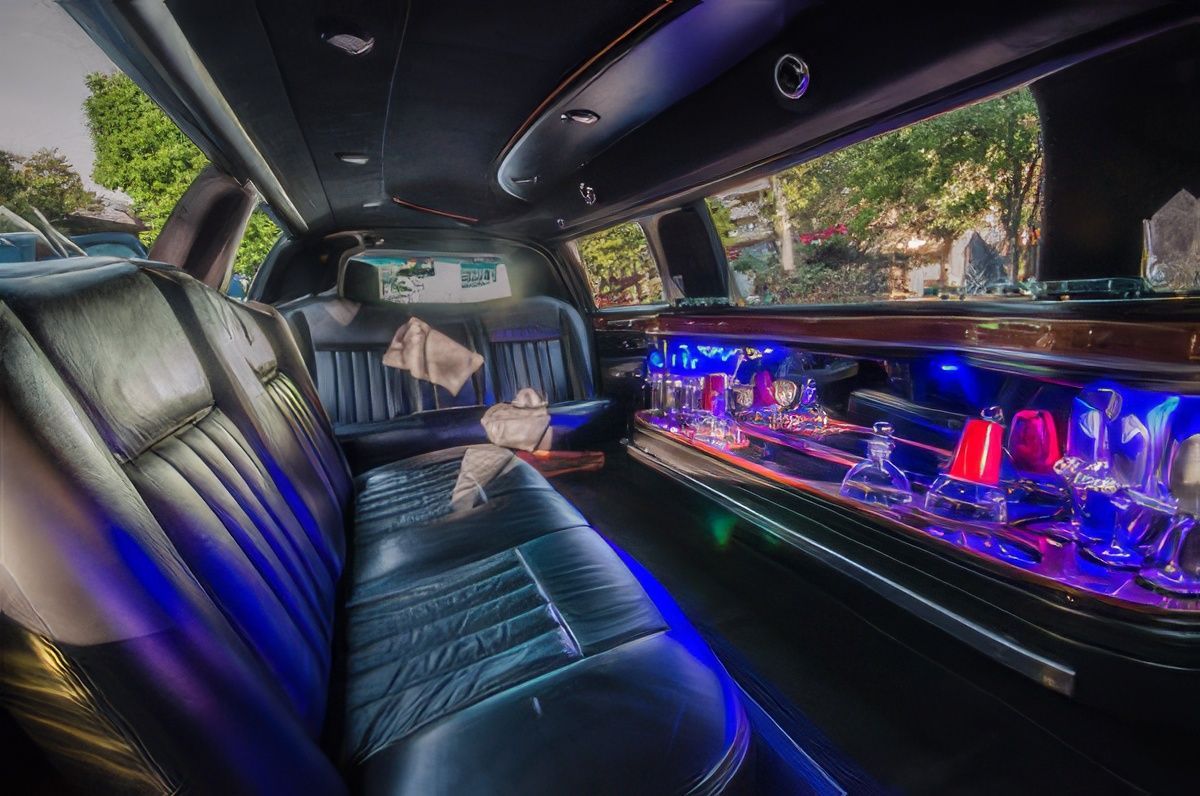 nice limo interior
