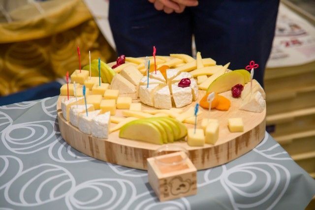 Cheese platter served during the Galette des Rois New Year reception