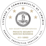 a seal that says licensed in state of maryland general protective services