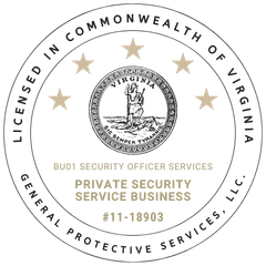 a seal that says licensed in state of maryland general protective services