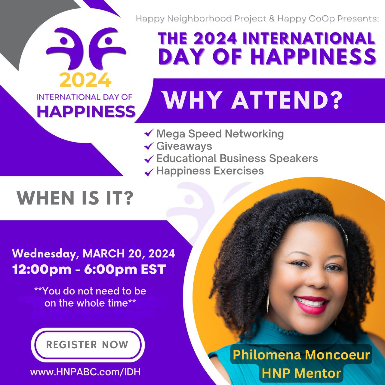 Philomena hosting 2024 international day of happiness