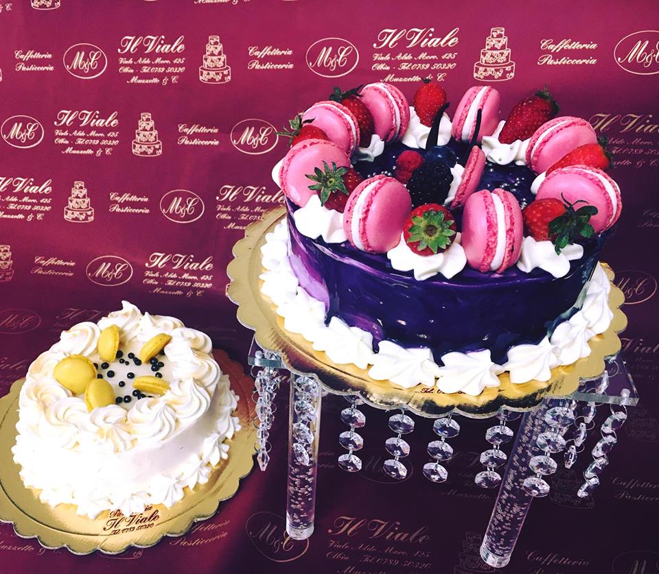 pink macaron cake