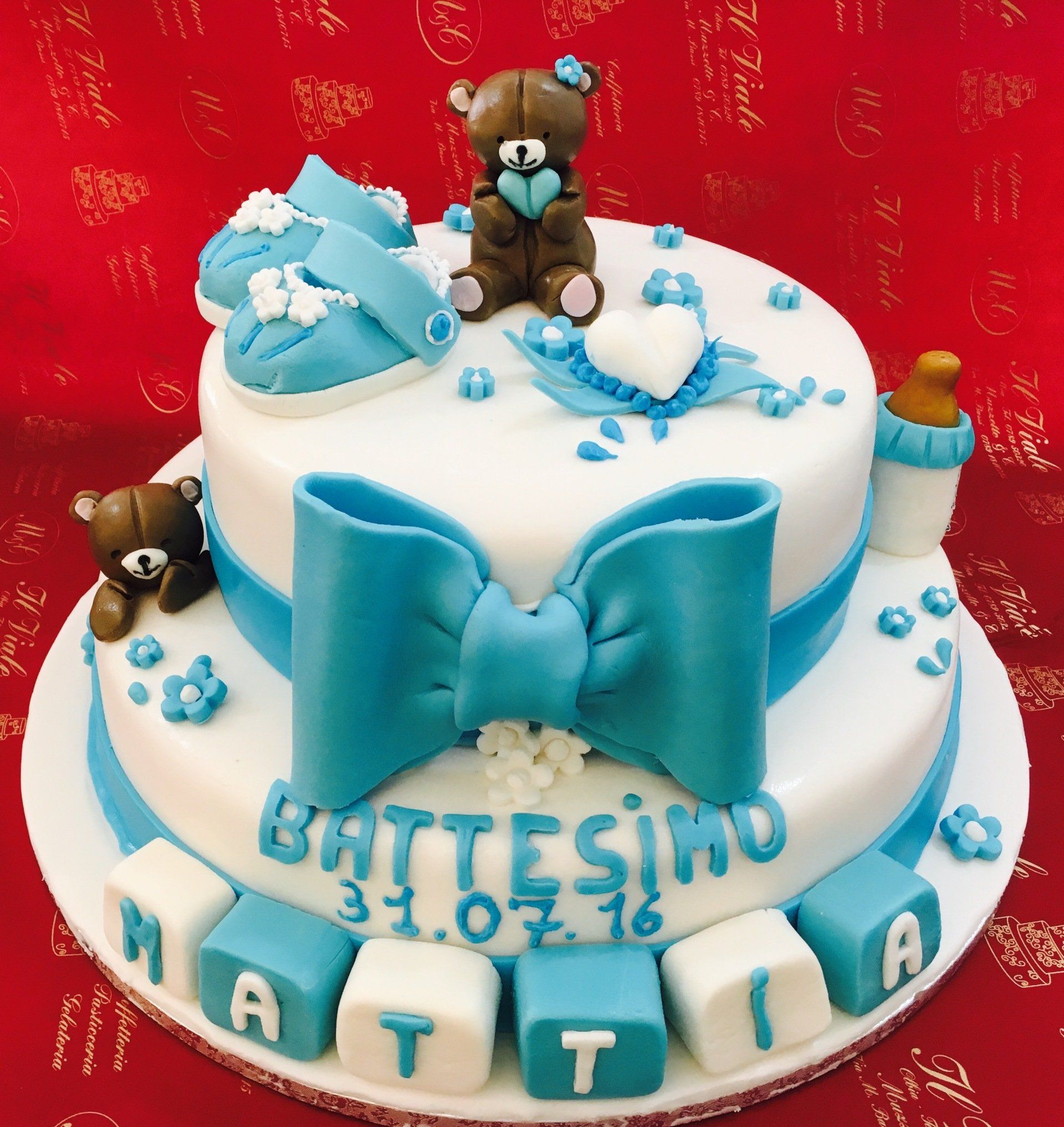 blue bear cake