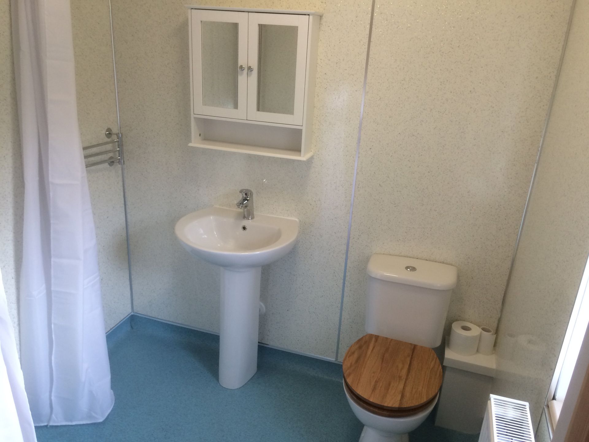 white coloured bathroom