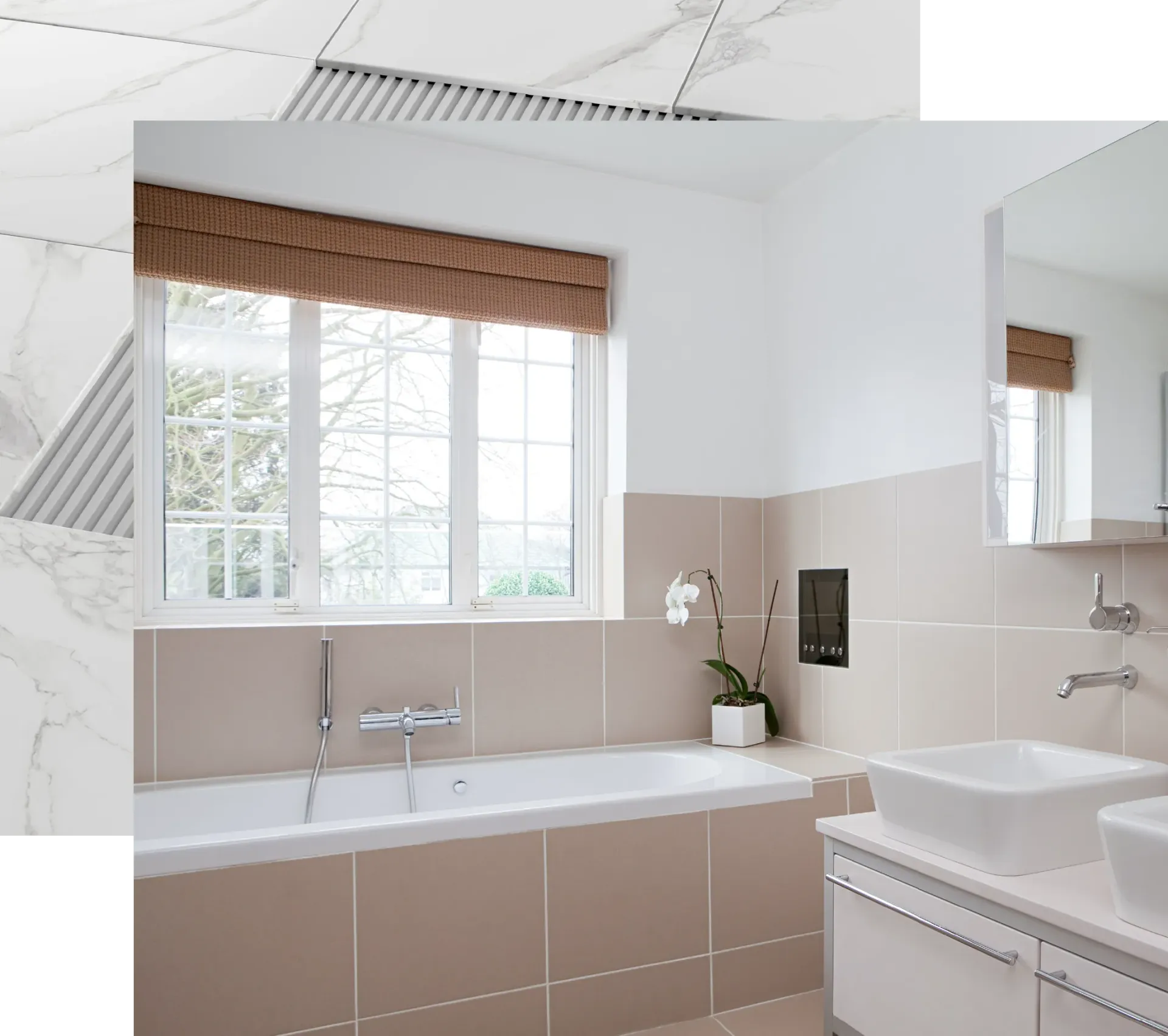 An attic with aluminum foil covering the ceiling