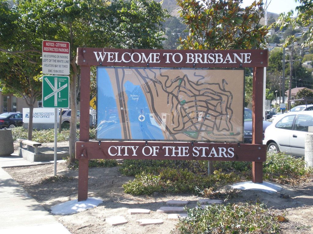Map of Brisbane, CA