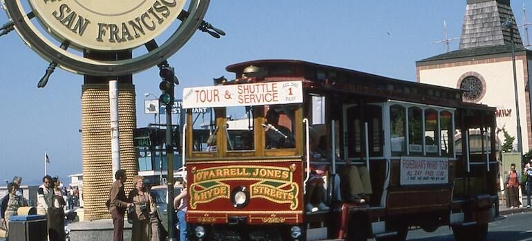 A vintage picture of the cable car system in San Francisco