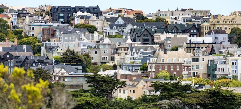 View of different houses in San Francisco