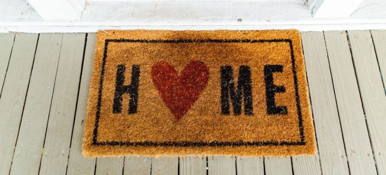 doormat with a heart