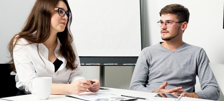 two person at the table