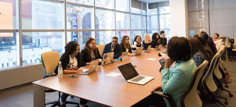 people in a meeting room