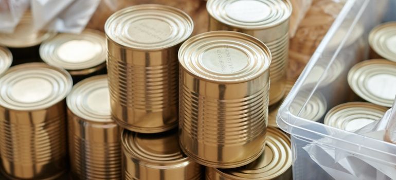 canned food on the table