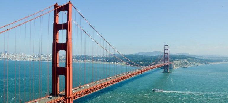 An aerial view of the golden gate bridge in san francisco.