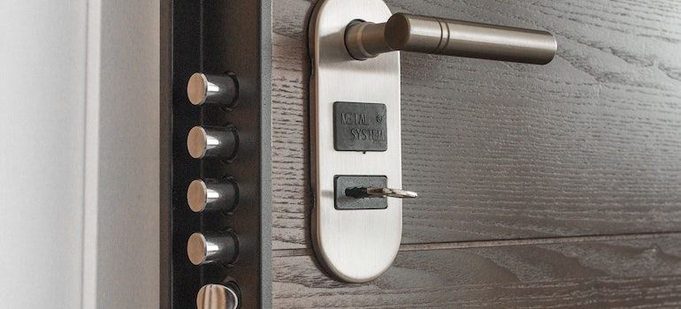 Modern door lock.