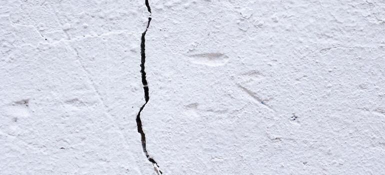 A crack in a wall