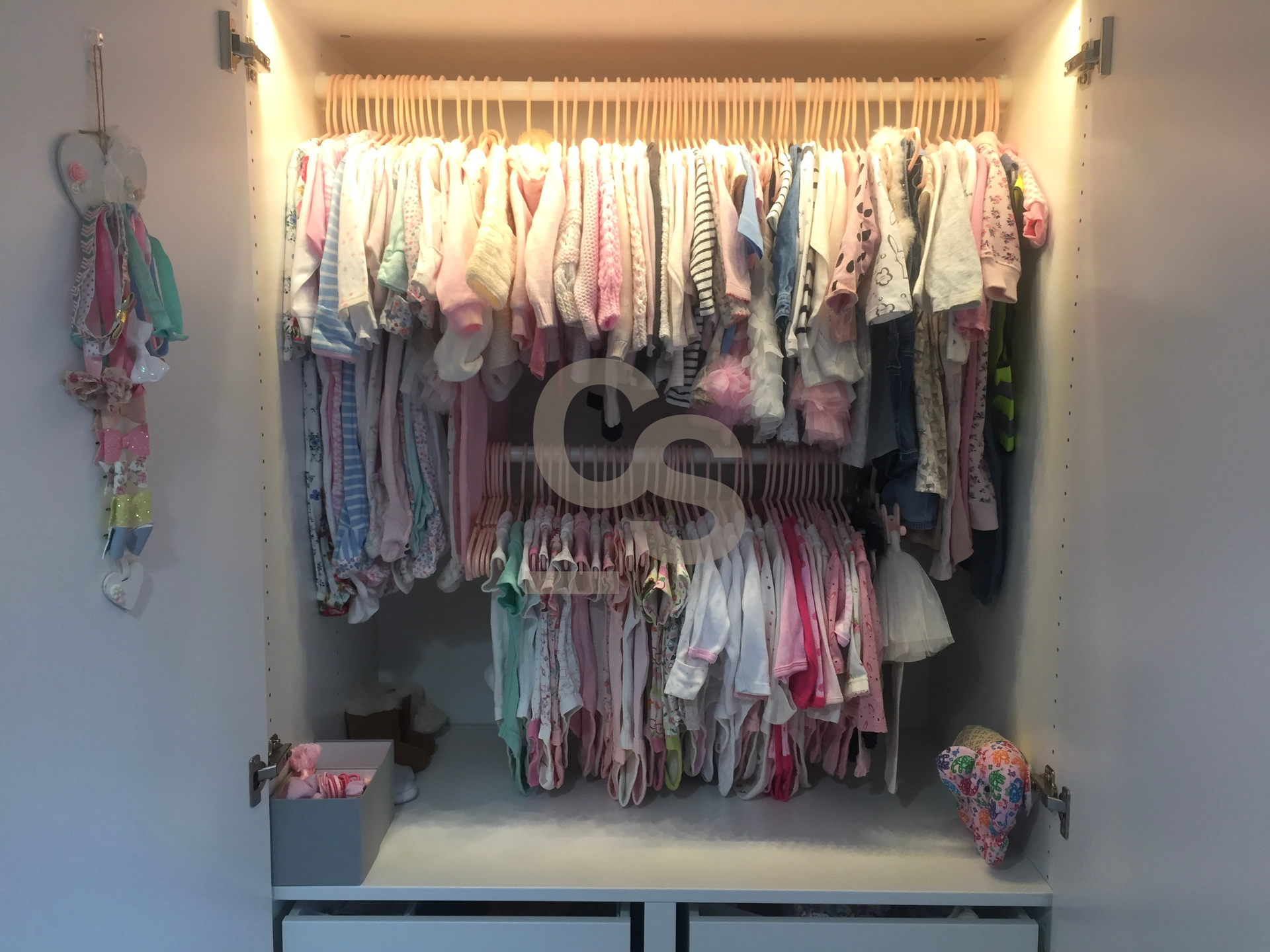 Full wardrobe organised