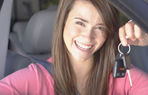 Girl after graduating from our driving school in Wodonga West