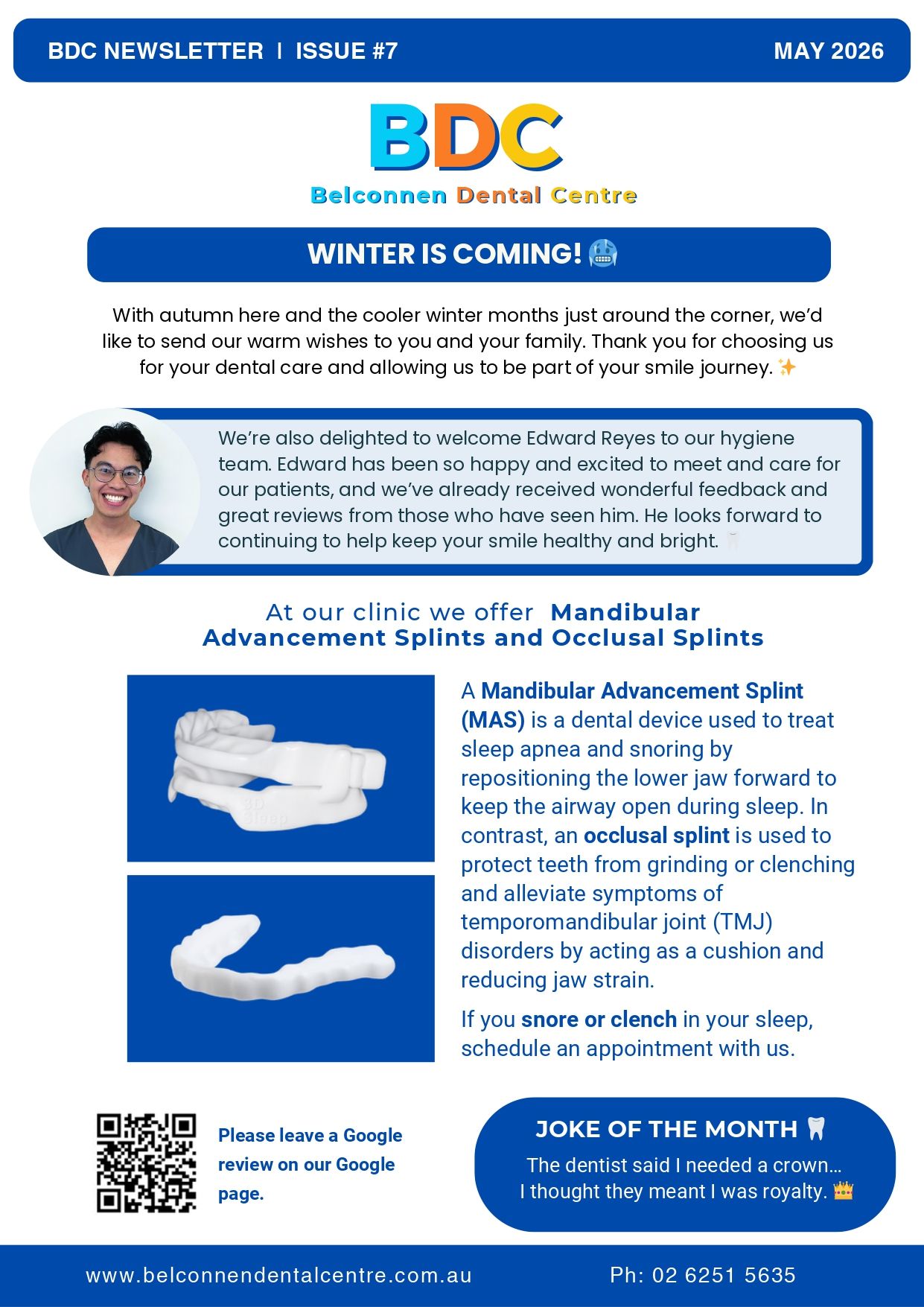 Newsletter from BDC welcomes in the New Year and encourages dental health resolutions.
