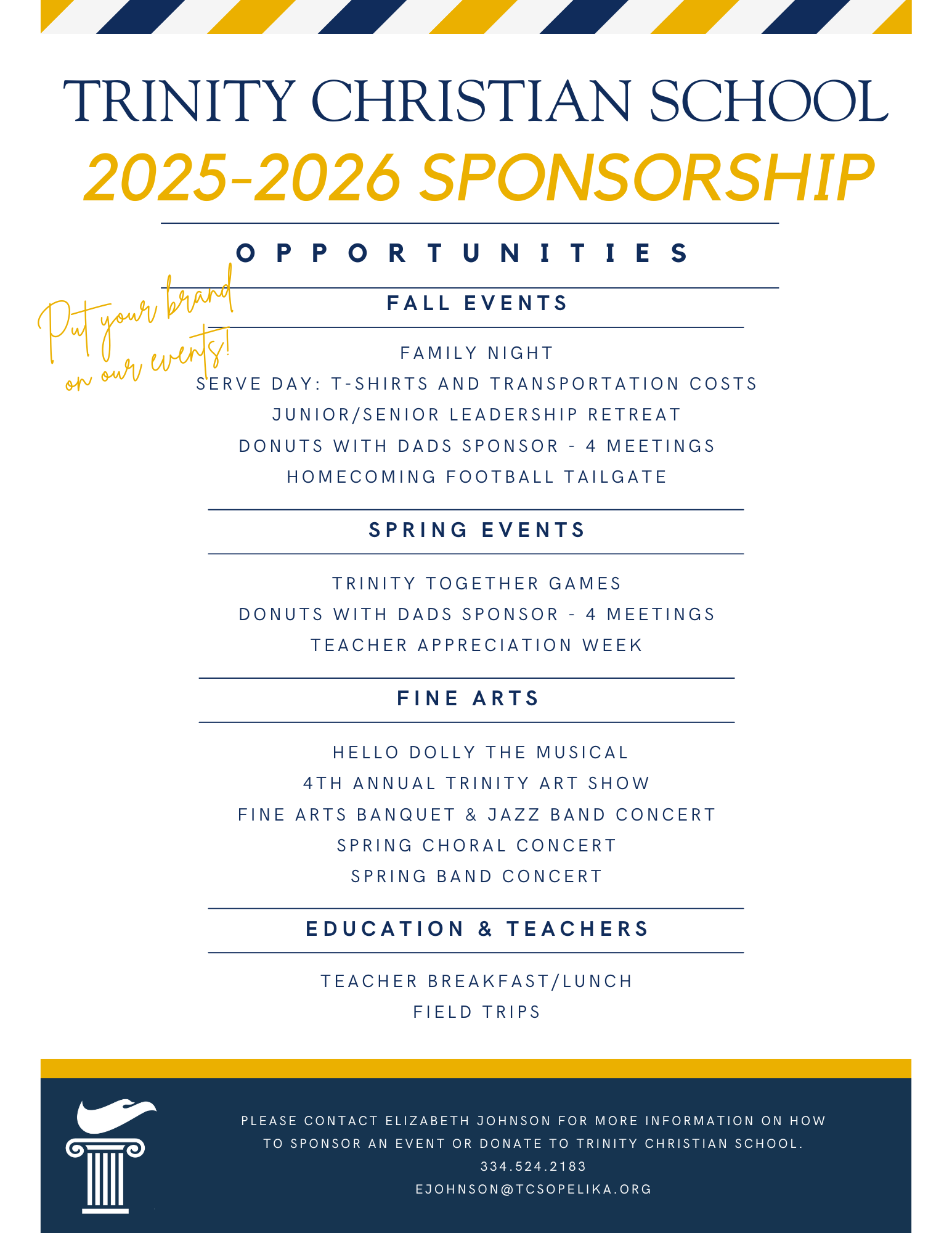 TCS Corportate Sponsor Opportuniities 2024-2025