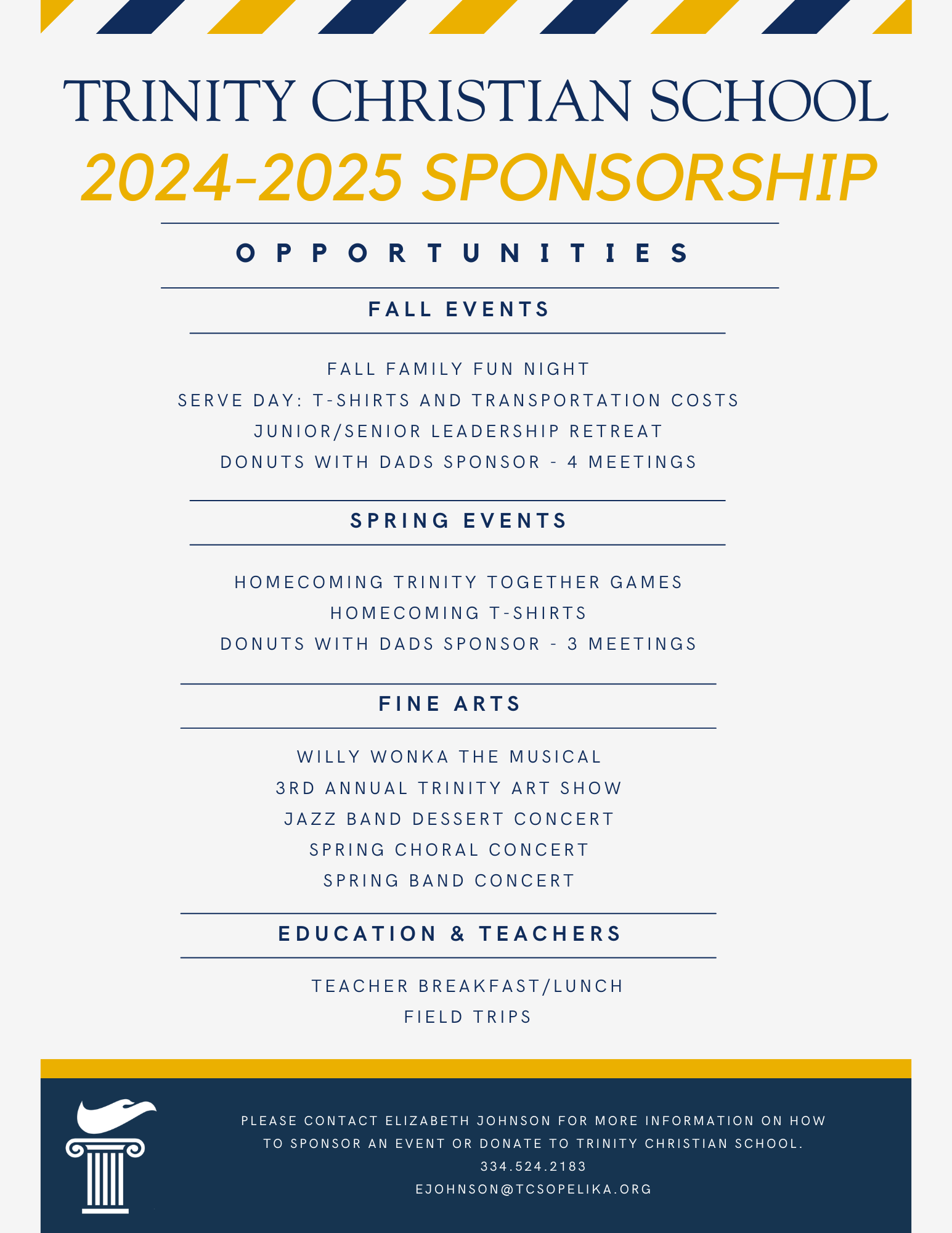 TCS Corportate Sponsor Opportuniities 2024-2025