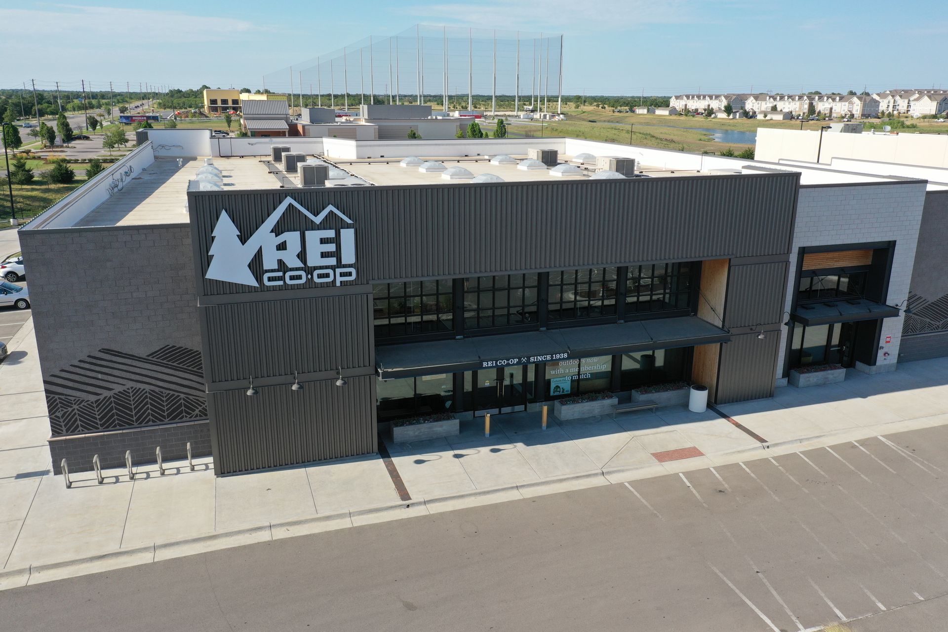 Bloyer & Sons single ply membrane roof installation at REI Co-op in East Wichita, KS.