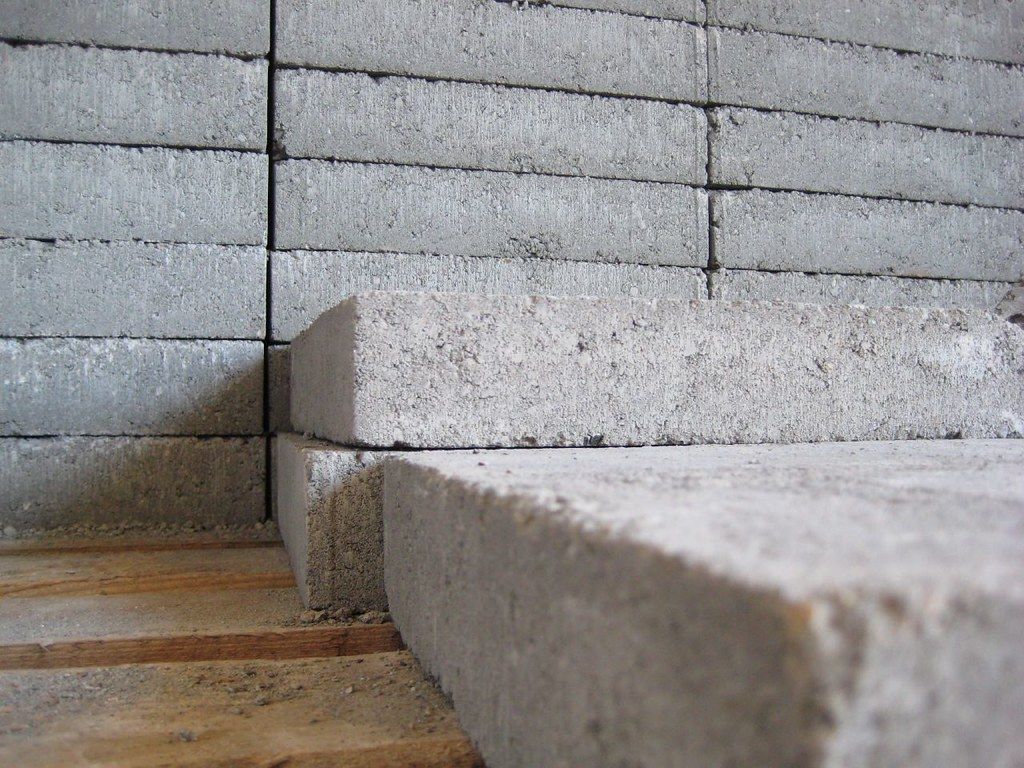 Textured concrete paver steps installed by Outdoor Transformations in Hastings, FL.