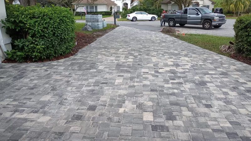 Red pavers