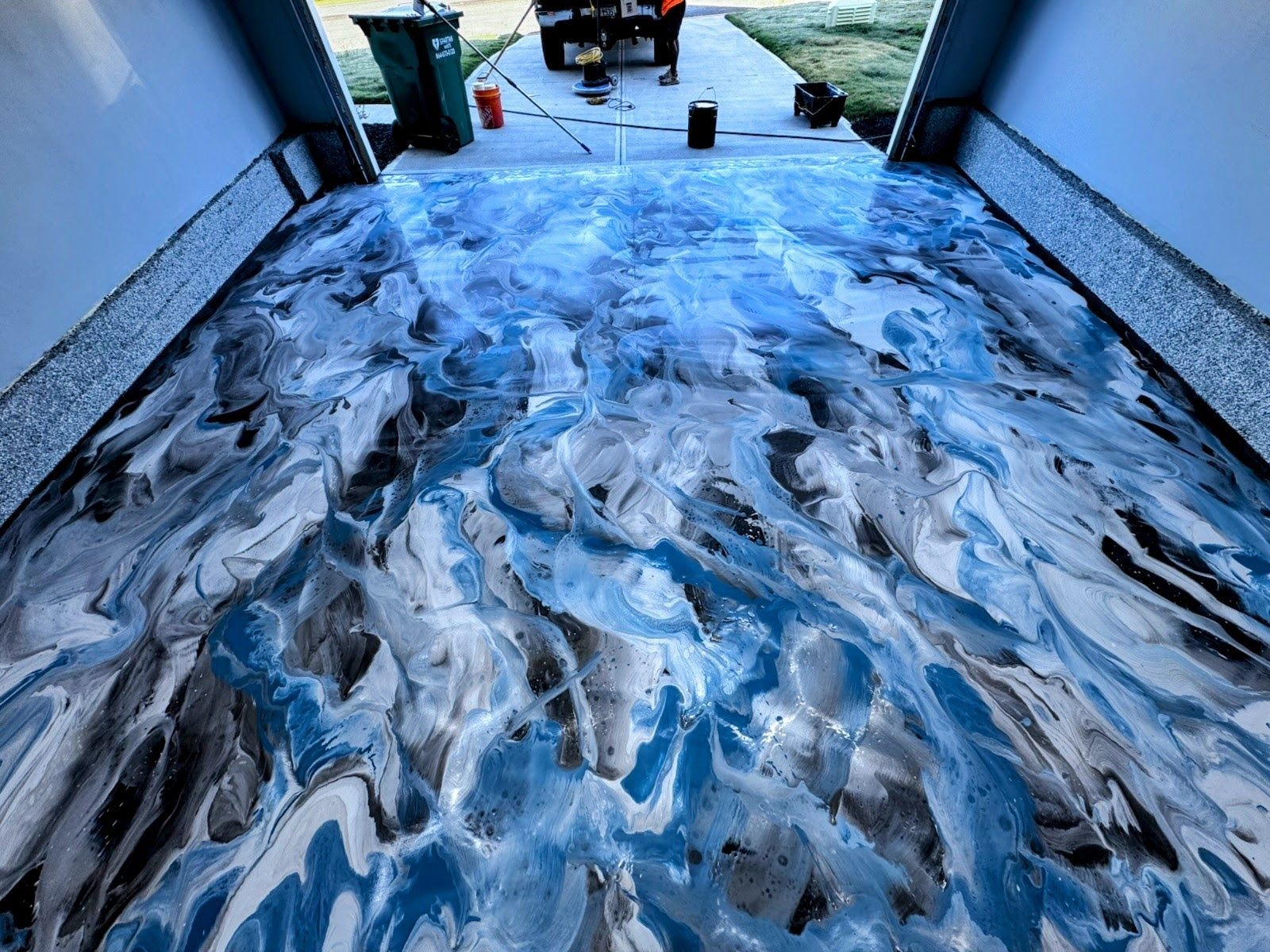 Outdoor Transformations installed a tremron paver fire pit in Ponte Vedra Beach, FL, for a seamless garden path.