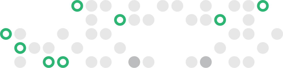 Um padrão de pontos verdes e brancos em um fundo branco.