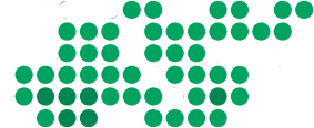 Um mapa do mundo feito de pontos verdes em um fundo branco