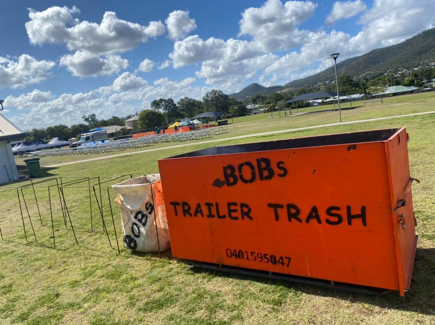 Orange Dumpster With Bobs Trailer Trash — Bob’s Trailer Trash in Rockhampton, QLD