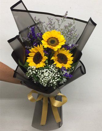 sun flower hand bouquet