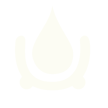 A white icon of a drop of water on a white background.