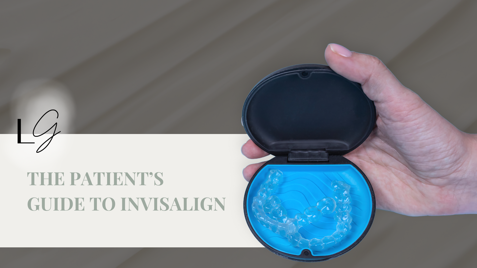 A person is holding an invisalign case in their hand.