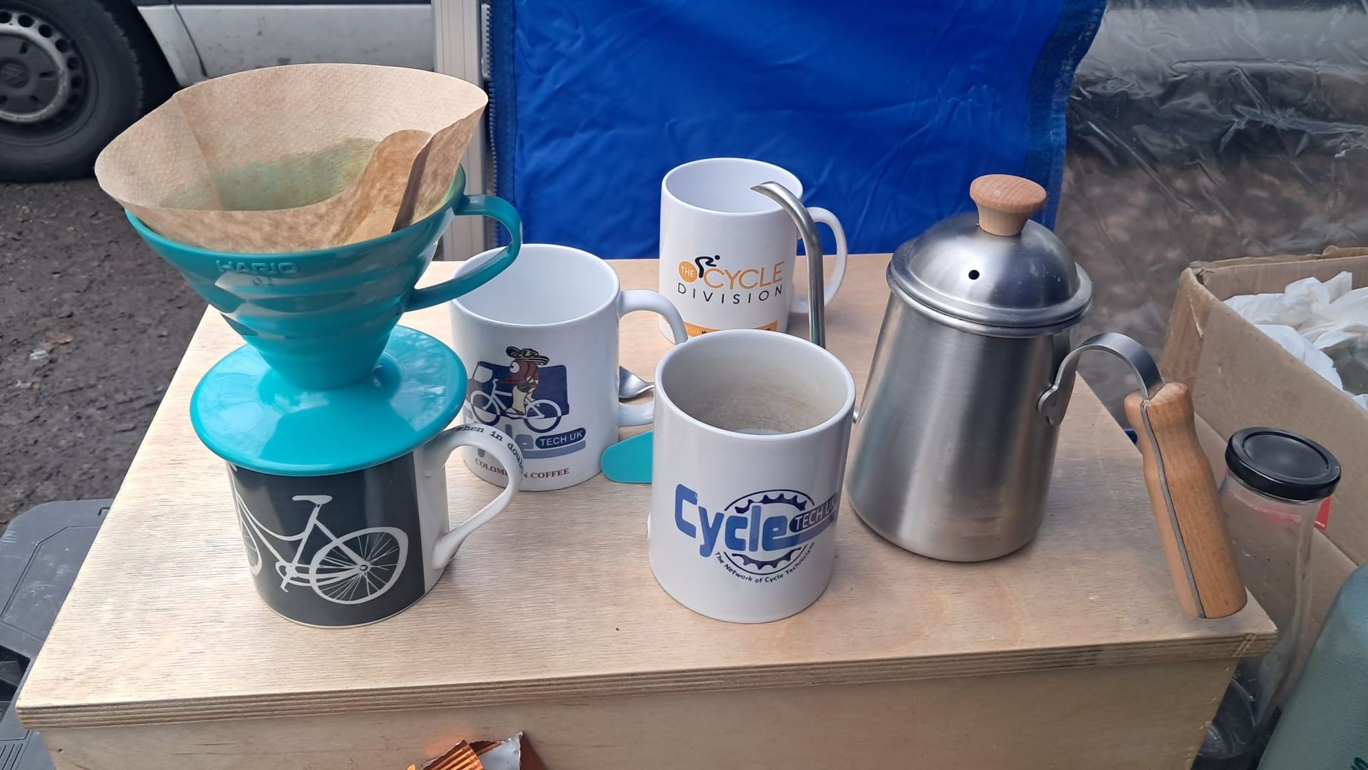 Bike business coffee meeting