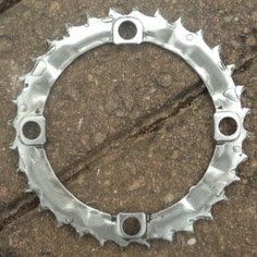 Chainring teeth worn known as Sharks Teeth