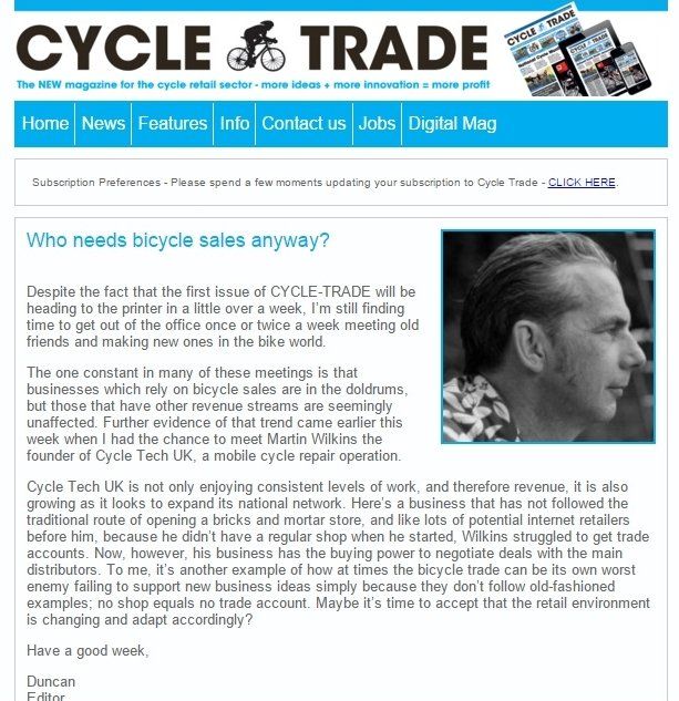 Who needs bicycle sales anyway?