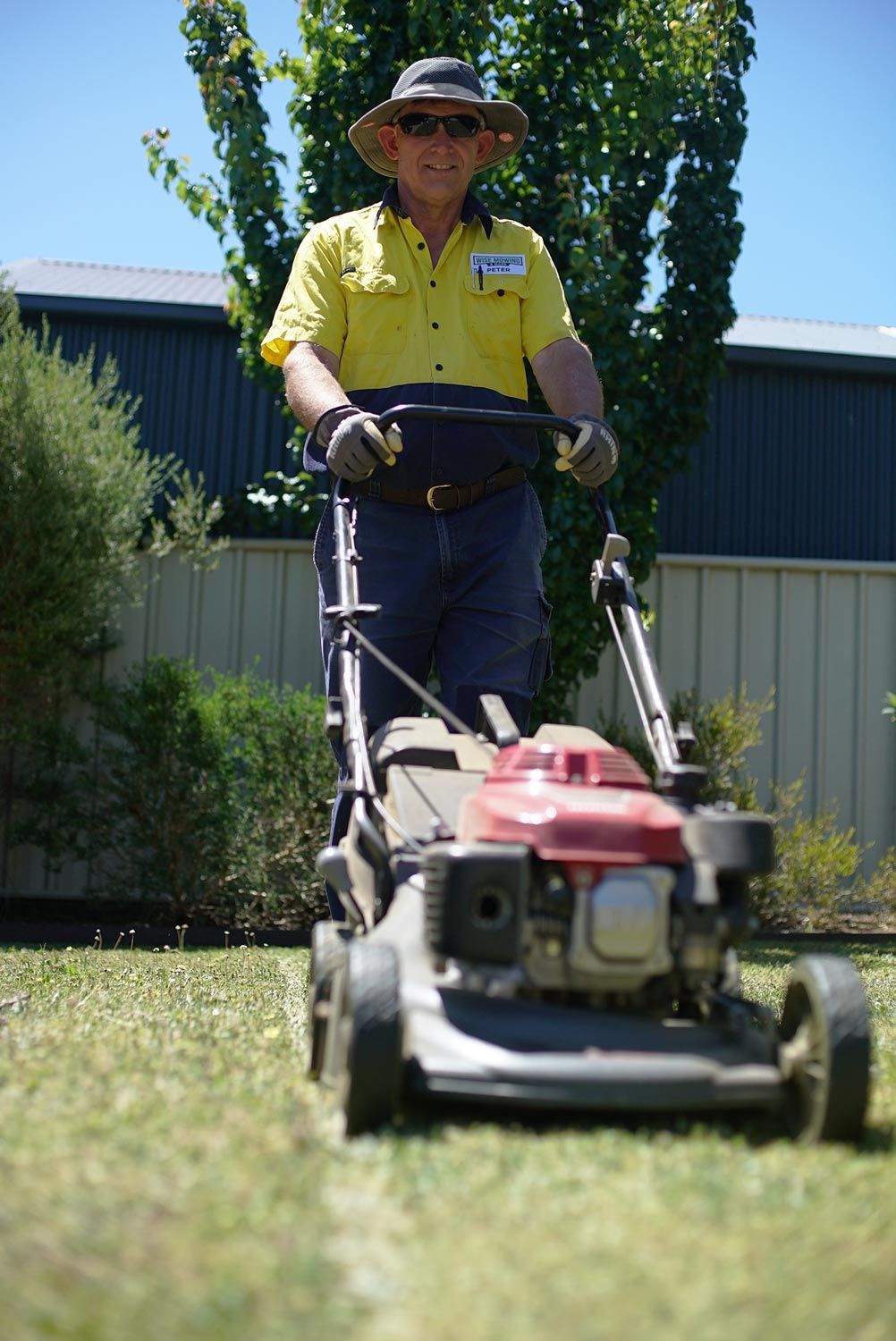 Mowing The Golf Course Maintenance Equipment And Greens Mower — Local Gardener in Eaglehawk, VIC