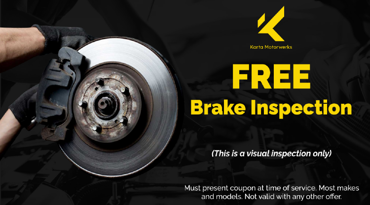 Free brake inspection special | Karta Motorwerks